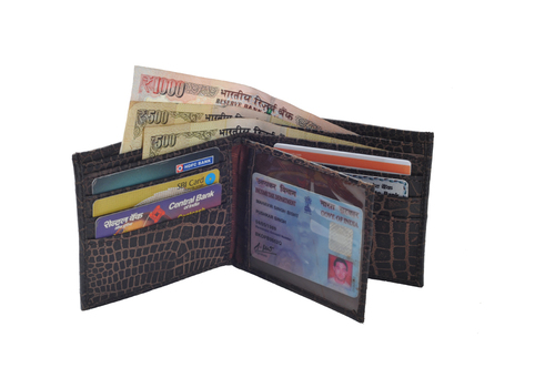 Gents Plated Leather Wallet (X807)