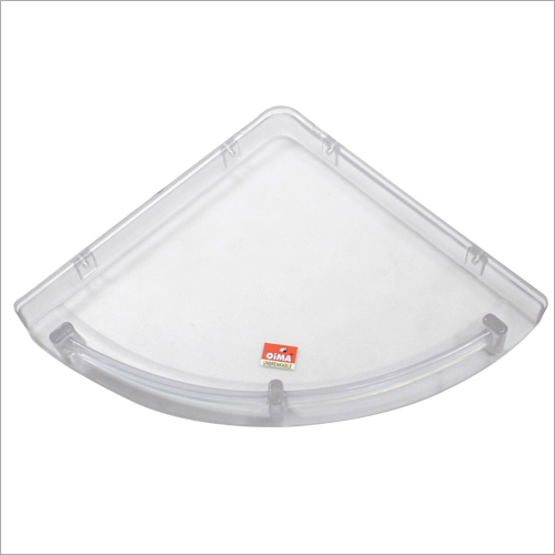 Acrylic Bathroom Corner - Standard Size | Unique Shape for Organizing Cosmetic Items, Impeccable Finish, Lightweight Design, Wall-Mounted Versatility