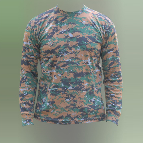 Polyester Army Full Sleeve T-Shirt