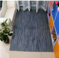 Eva Foam Interlocking Tiles Protective Flooring Mat with Borders – Dark Wood Grain/ Light Wood Grain