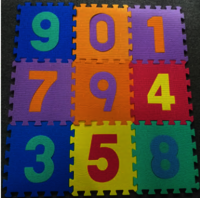 Baby Foam Play Mat (36-Piece Set) 5×5 Inches Interlocking Alphabet and Numbers Floor Puzzle Colorful EVA Tiles Girls
