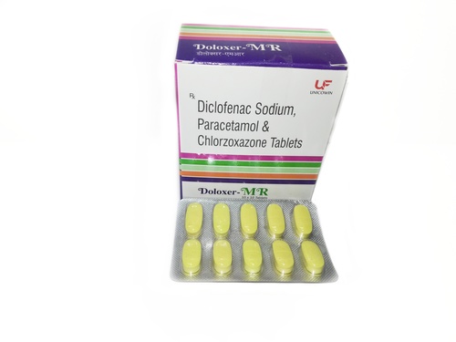 Diclofenac sodium 50mg, Paracetamol 325mg & Chlorzoxazone 250mg Tablets