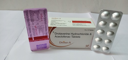 Drotaverine 80mg & Aceclofenac 100mg Tablets