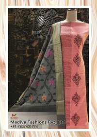 Block printed suit