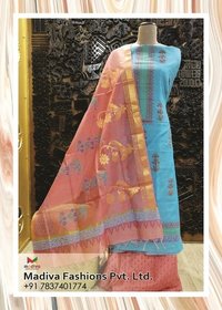 Block printed suit
