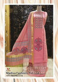 Block printed suit