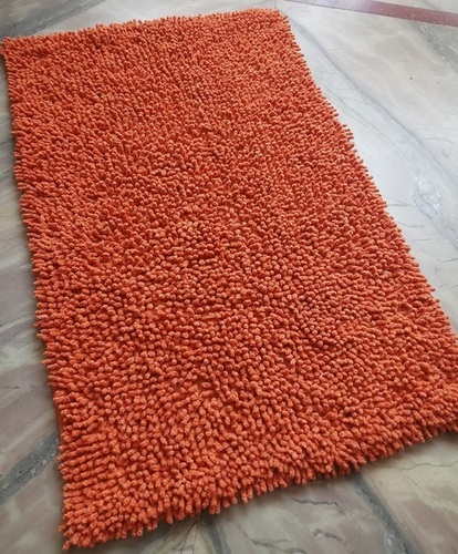 Shaggy Bath Mat Cotton Chenille