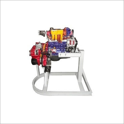 Stainless Steel Cut Section Model Of Four Cylinder Four Stroke Petrol Engine