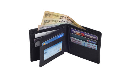 Black Gents Premium Leatherite Wallet (X834)