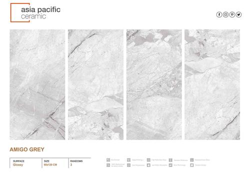 Tiles 600X1200 mm - Ceramic & Porcelain, Gloss & Matt Finishes | Antibacterial, Non-Slip, Wear-Resistant Decor Floor Tiles