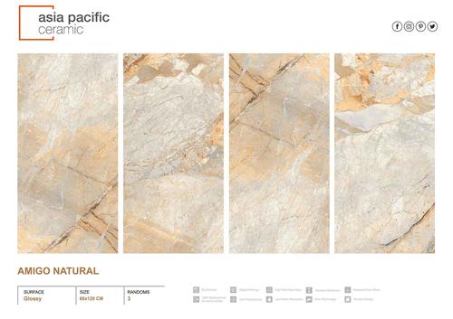 Digital Polished Porcelain Tiles - Ceramic & Vitrified, Interior Floor Application | Gloss, Matt, Rustic, Satin Finish, Antibacterial, Non-Slip, Wear-Resistant