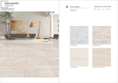 Digital Vitrified Tiles - Ceramic & Porcelain Material, Floor Application, Gloss & Matt Finish | Wear-Resistant, Non-Slip, Antibacterial Features