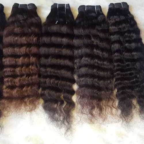Curly Hair Extensions - Human Hair, 12-24 Inches, Dark Brown | Deep Wave Texture, 100-150 Grams, Adds Volume and Style to Natural Hair