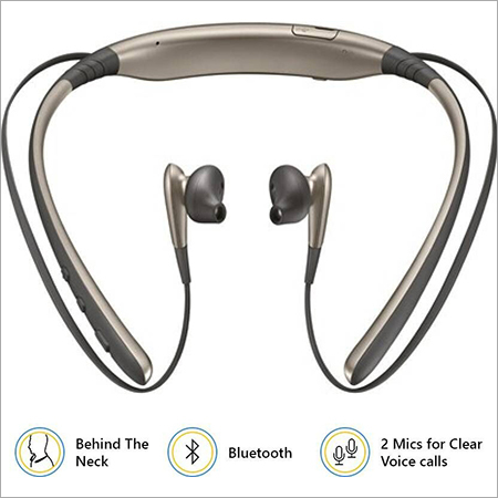 GVBHLEVLUG GAV LVL U Bluetooth Stereo Headset Flexible Joint With Neckband ( Gold )