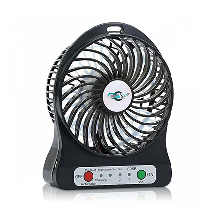 GVHSMPFBK GAV High Speed Mini Portable Rechargeable Fan Black