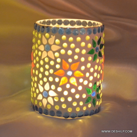 Twilightnest Ceramic Tea Light Stand - Finishing: Galvanized