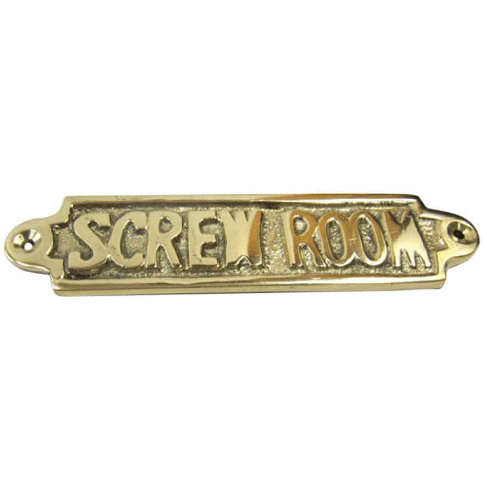 Solid Brass Door Sign Screw Room