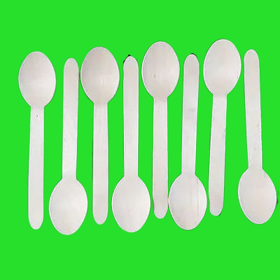 White 14 Cm Wooden Spoon