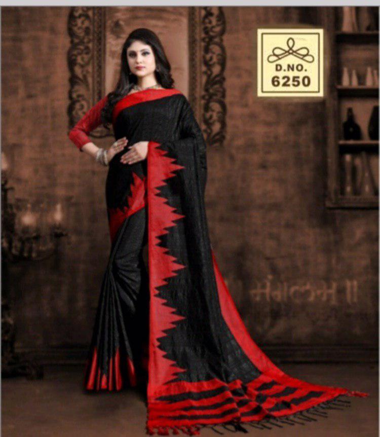 Raw Silk Saree With Georgette Blouse