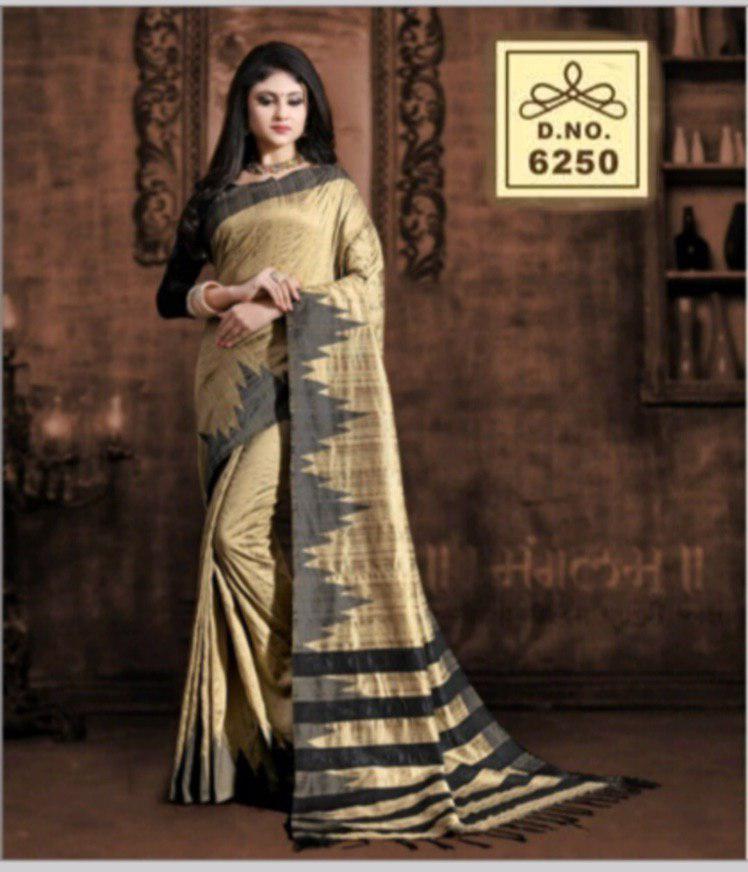 Raw Silk Saree With Georgette Blouse