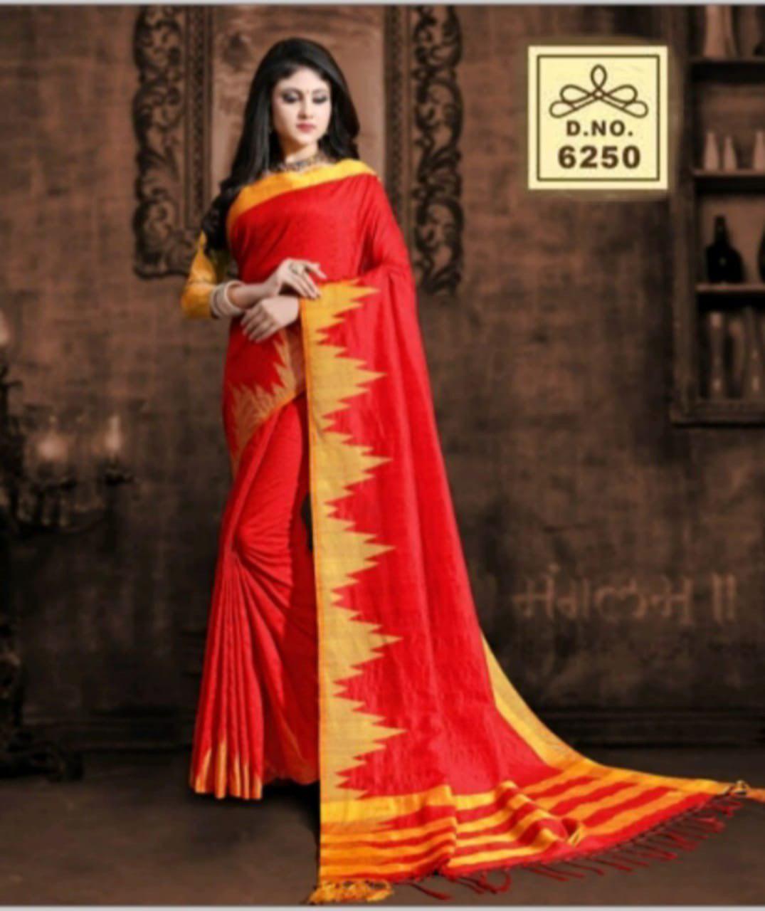 Raw Silk Saree With Georgette Blouse