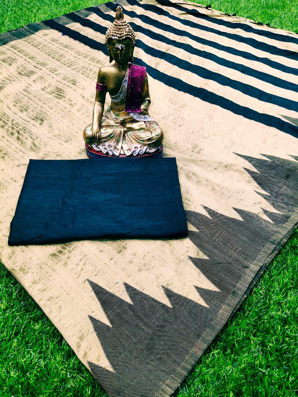 Raw Silk Saree With Georgette Blouse