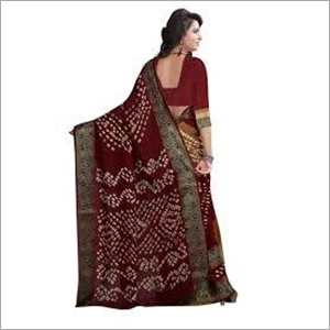 Designer Bandhani Saree Texture: Printed