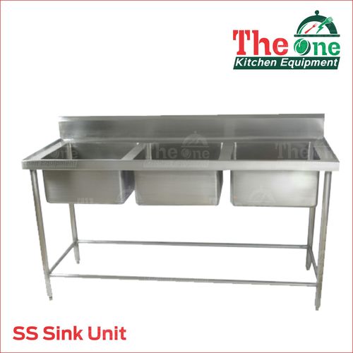 Silver Stainless Steel Sink Unit