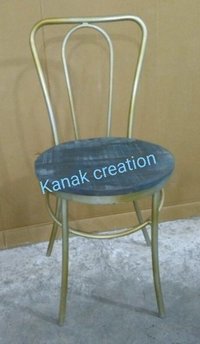 Special Tolix chair with wooden top.