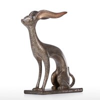 Spot In Black Aluminum Animal Statue Table Art Sculpture