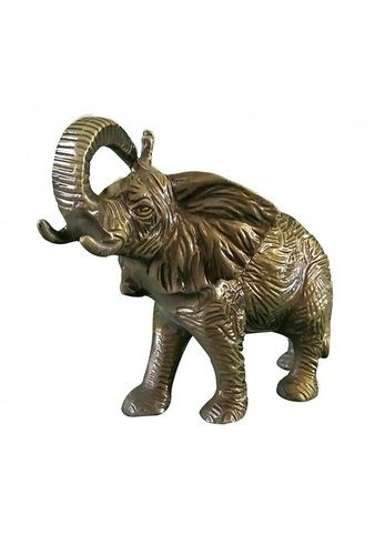 African Elephant Metal Statuette