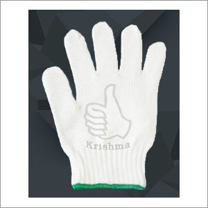 White Polyester Glove