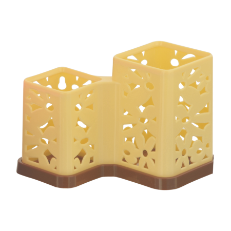 Yellow Plastic Cutlery Stand