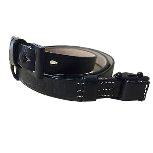 Black Leather Rifle Sling Used By: Military