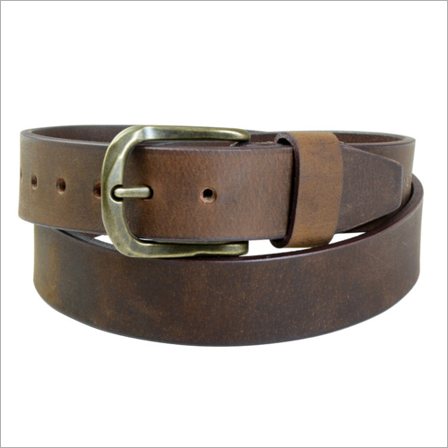 Aniline Oil Pull-Up Leather Belt