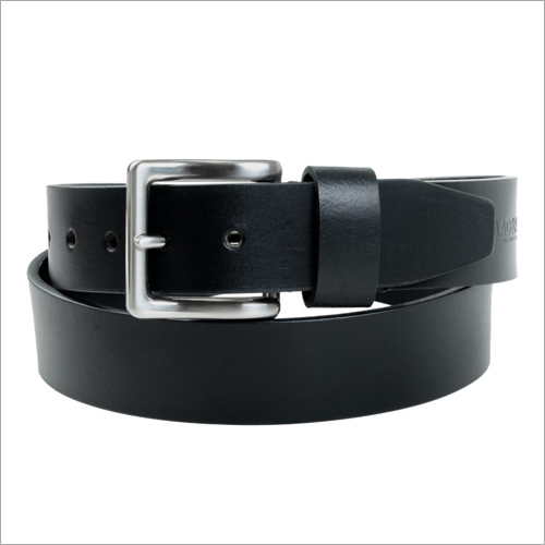 Coated Black Leather Belt Gender: Male