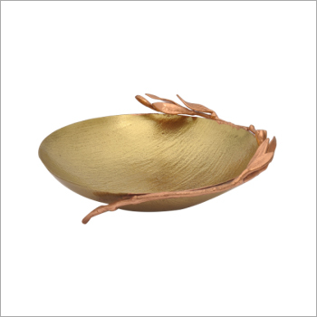 Decoration Brass Leaf Bowl