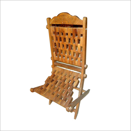 Brown Wood Folding Chair