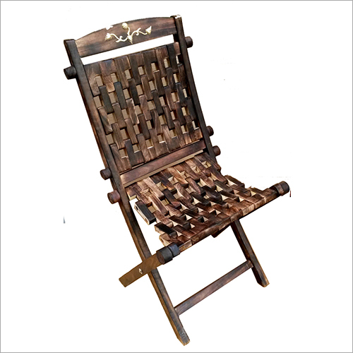 Brown Wooden Folding Chair
