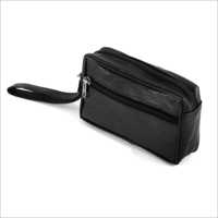 Balck Leather Pouch Bag