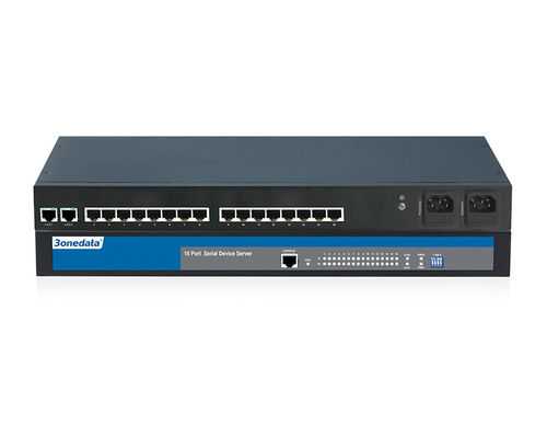 16-port RS-232/485/422 Rackmount Serial Device Server