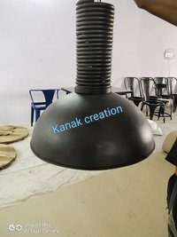 Matt black industrial lamp shade