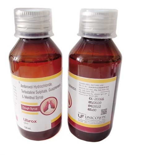 Ambroxol 15mg, Terbutaline Sulphate 1.25mg, Guaiphenesin 50mg & Menthol 2.5mg Syrup