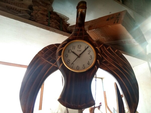 Polished Wooden Wall Clock