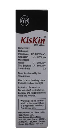 KISKIN LOTION 100ML-CLOBETASOL PROPIONATE+OFLOXACI