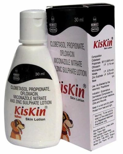 KISKIN LOTION 30ML-CLOBETASOL PROPIONATE+OFLOXINE