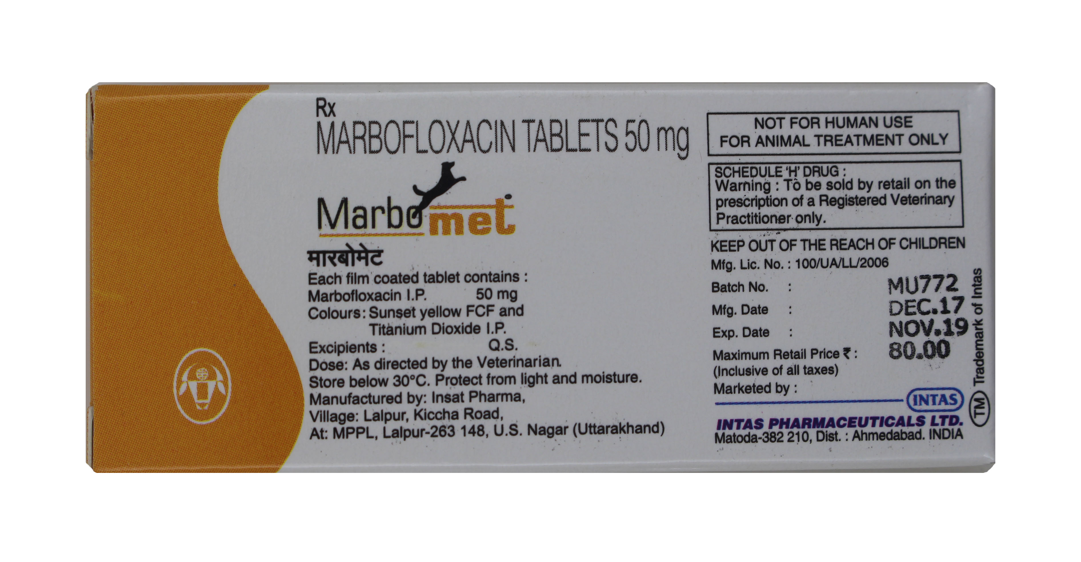 MARBOMET TABLET 50MG-MARBOFLOXACIN