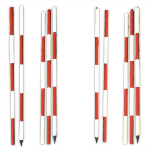 White & Red Metal Ranging Rods