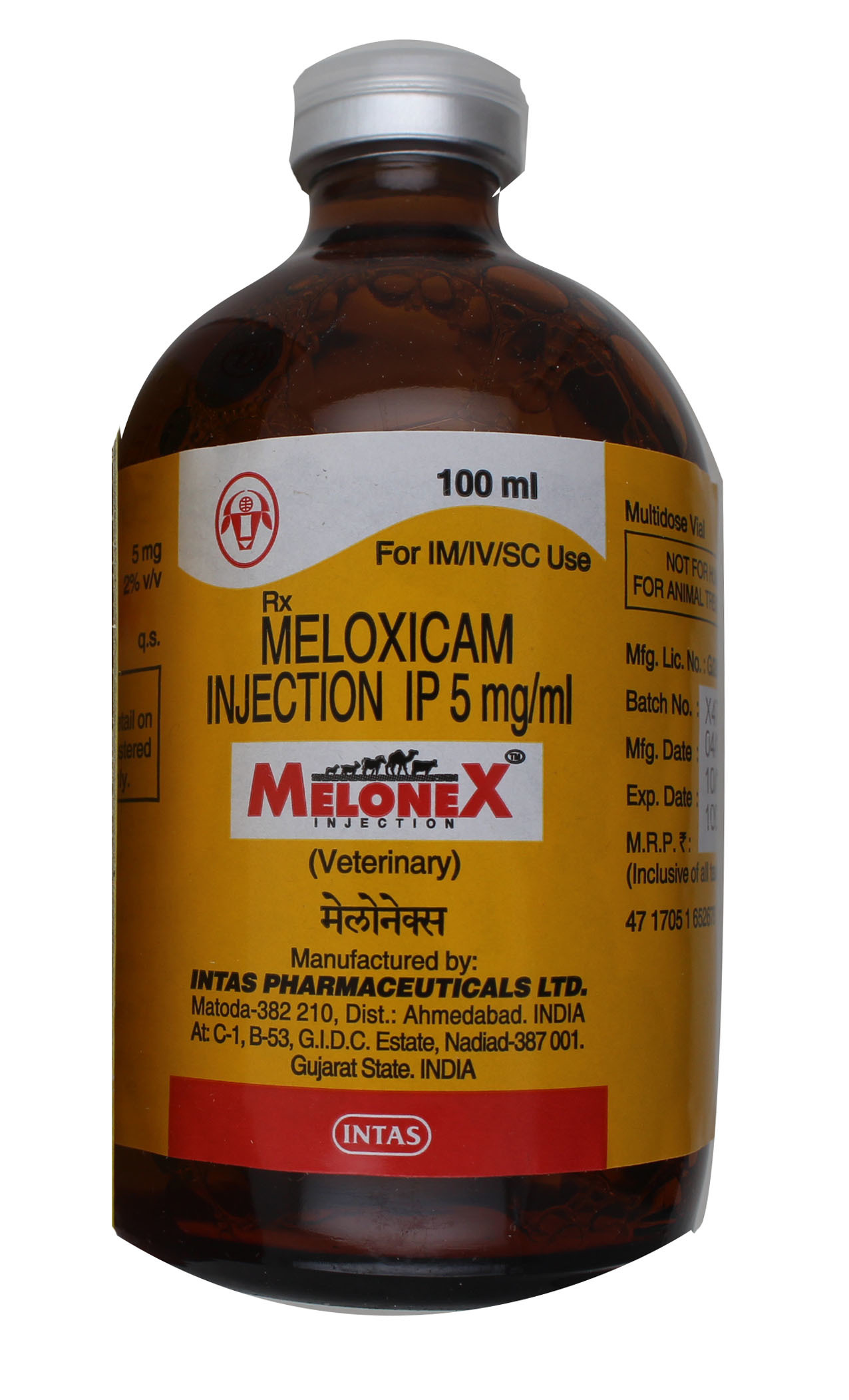 MELONEX INJ. 100ML-MELOXICAM 5MG+BENZYLE ALCHOHOL