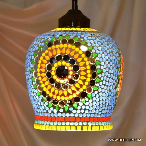 Multi Mosaic Glass Wall Lamp